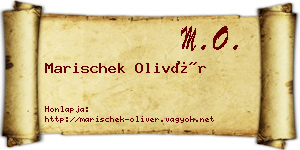 Marischek Olivér névjegykártya
